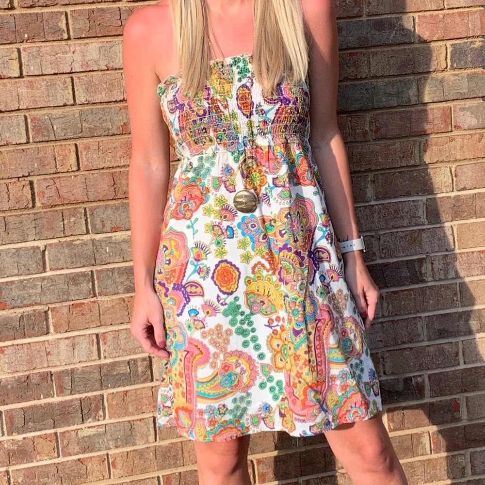 Blue Plate Strapless Dress